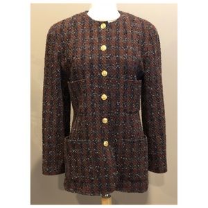 ✨Vintage CHANEL 1990’s Collection Tweed Boucle Jacket Coat Blazer